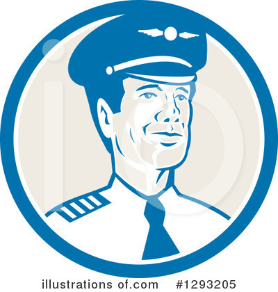 Royalty-Free (RF) Pilot Clipart Illustration by patrimonio - Stock Sample #1293205