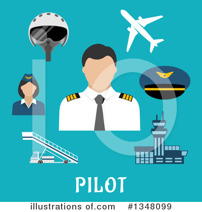 Royalty-Free (RF) Pilot Clipart Illustration by Vector Tradition SM - Stock Sample #1348099