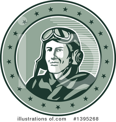 Royalty-Free (RF) Pilot Clipart Illustration by patrimonio - Stock Sample #1395268