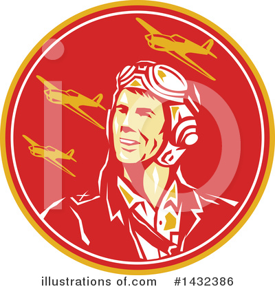 Royalty-Free (RF) Pilot Clipart Illustration by patrimonio - Stock Sample #1432386