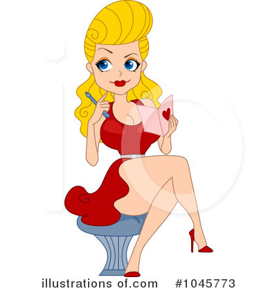 Royalty-Free (RF) Pin Up Clipart Illustration by BNP Design Studio - Stock Sample #1045773