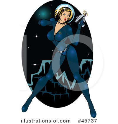 Royalty-Free (RF) Pin Ups Clipart Illustration by r formidable - Stock Sample #45737
