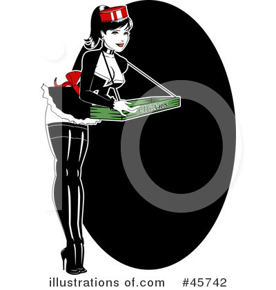 Royalty-Free (RF) Pin Ups Clipart Illustration by r formidable - Stock Sample #45742
