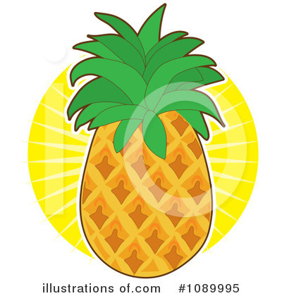 Royalty-Free (RF) Pineapple Clipart Illustration by Maria Bell - Stock Sample #1089995
