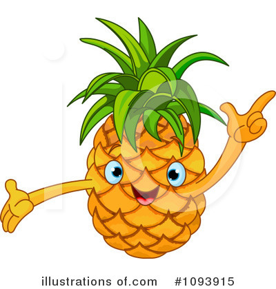 Royalty-Free (RF) Pineapple Clipart Illustration by Pushkin - Stock Sample #1093915