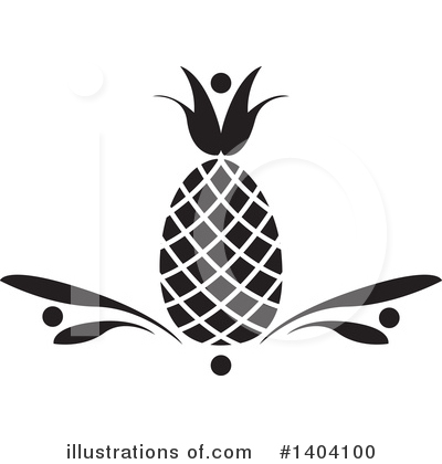 Royalty-Free (RF) Pineapple Clipart Illustration by inkgraphics - Stock Sample #1404100