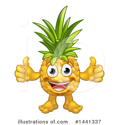 Royalty-Free (RF) Pineapple Clipart Illustration by AtStockIllustration - Stock Sample #1441337