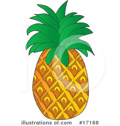 Royalty-Free (RF) Pineapple Clipart Illustration by Maria Bell - Stock Sample #17168