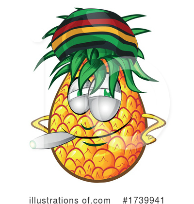 Royalty-Free (RF) Pineapple Clipart Illustration by Domenico Condello - Stock Sample #1739941