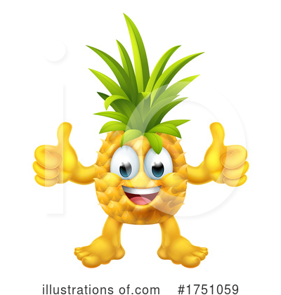 Royalty-Free (RF) Pineapple Clipart Illustration by AtStockIllustration - Stock Sample #1751059