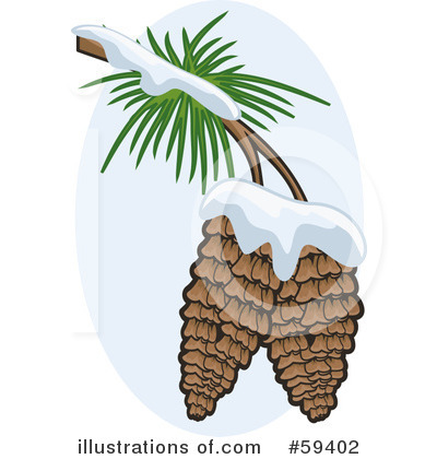 Royalty-Free (RF) Pinecone Clipart Illustration by r formidable - Stock Sample #59402
