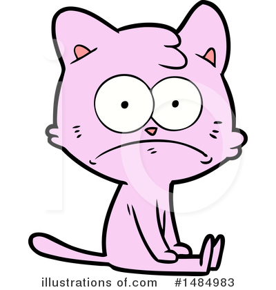 Royalty-Free (RF) Pink Cat Clipart Illustration by lineartestpilot - Stock Sample #1484983