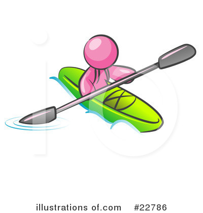 Kayaker Clipart #22786 by Leo Blanchette