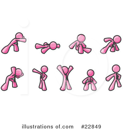 Royalty-Free (RF) Pink Collection Clipart Illustration by Leo Blanchette - Stock Sample #22849