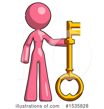 Royalty-Free (RF) Pink Design Mascot Clipart Illustration by Leo Blanchette - Stock Sample #1535828