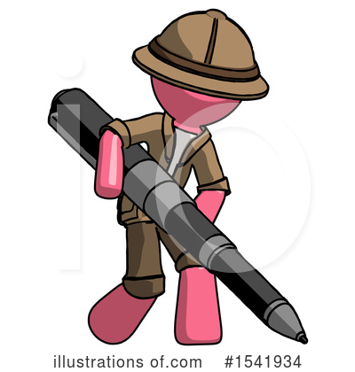 Royalty-Free (RF) Pink Design Mascot Clipart Illustration by Leo Blanchette - Stock Sample #1541934