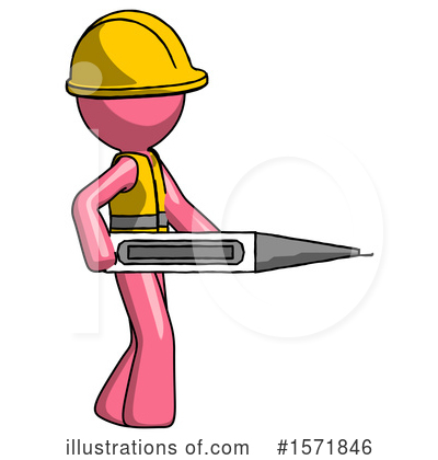 Royalty-Free (RF) Pink Design Mascot Clipart Illustration by Leo Blanchette - Stock Sample #1571846