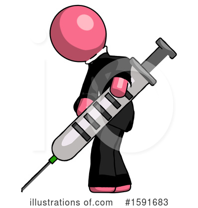 Royalty-Free (RF) Pink Design Mascot Clipart Illustration by Leo Blanchette - Stock Sample #1591683