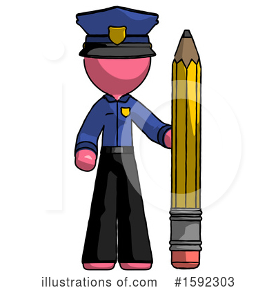 Royalty-Free (RF) Pink Design Mascot Clipart Illustration by Leo Blanchette - Stock Sample #1592303