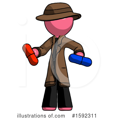 Royalty-Free (RF) Pink Design Mascot Clipart Illustration by Leo Blanchette - Stock Sample #1592311