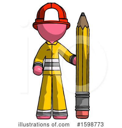 Royalty-Free (RF) Pink Design Mascot Clipart Illustration by Leo Blanchette - Stock Sample #1598773