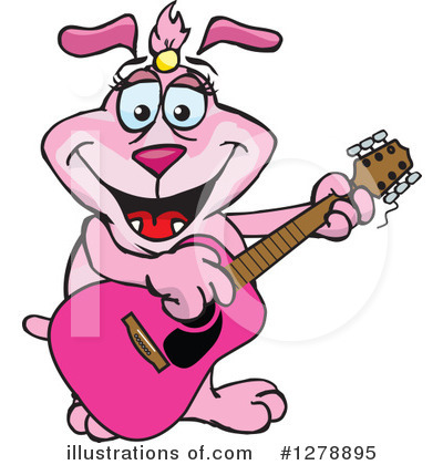 Royalty-Free (RF) Pink Dog Clipart Illustration by Dennis Holmes Designs - Stock Sample #1278895