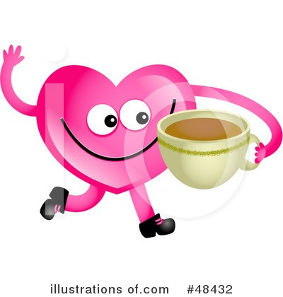 Royalty-Free (RF) Pink Heart Character Clipart Illustration by Prawny - Stock Sample #48432
