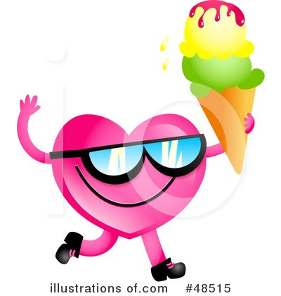 Royalty-Free (RF) Pink Heart Character Clipart Illustration by Prawny - Stock Sample #48515