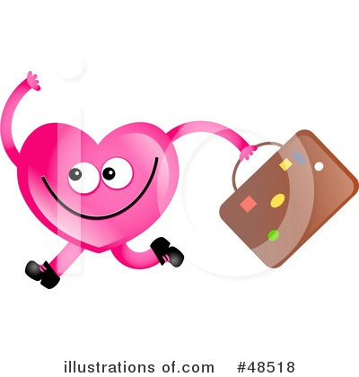 Royalty-Free (RF) Pink Heart Character Clipart Illustration by Prawny - Stock Sample #48518