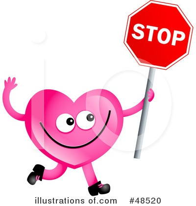 Royalty-Free (RF) Pink Heart Character Clipart Illustration by Prawny - Stock Sample #48520