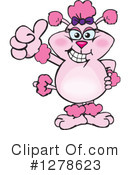 Pink Poodle Clipart #1278623 by Dennis Holmes Designs
