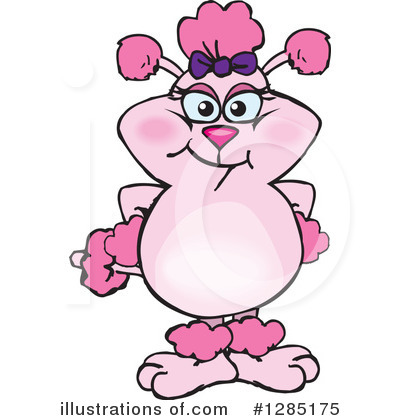 Royalty-Free (RF) Pink Poodle Clipart Illustration by Dennis Holmes Designs - Stock Sample #1285175