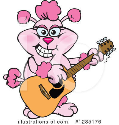 Royalty-Free (RF) Pink Poodle Clipart Illustration by Dennis Holmes Designs - Stock Sample #1285176