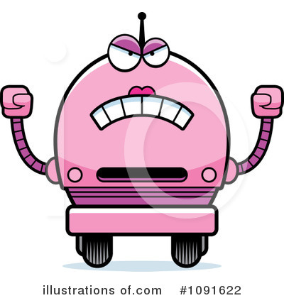 Pink Robot Clipart #1091622 by Cory Thoman
