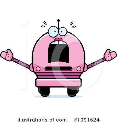 Royalty-Free (RF) Pink Robot Clipart Illustration by Cory Thoman - Stock Sample #1091624