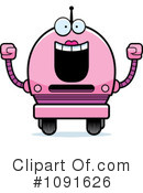 Pink Robot Clipart #1091626 by Cory Thoman