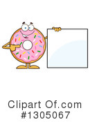 Pink Sprinkle Donut Clipart #1305067 by Hit Toon