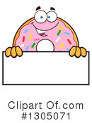 Pink Sprinkle Donut Clipart #1305071 by Hit Toon