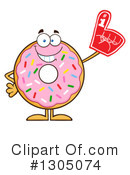 Pink Sprinkle Donut Clipart #1305074 by Hit Toon