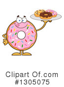 Pink Sprinkle Donut Clipart #1305075 by Hit Toon