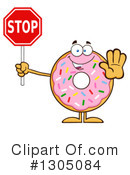 Pink Sprinkle Donut Clipart #1305084 by Hit Toon