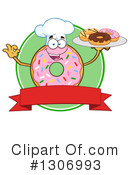 Pink Sprinkled Donut Clipart #1306993 by Hit Toon