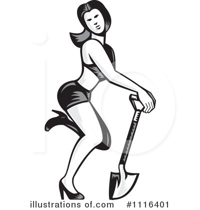 Royalty-Free (RF) Pinup Clipart Illustration by patrimonio - Stock Sample #1116401