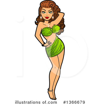 Royalty-Free (RF) Pinup Clipart Illustration by Clip Art Mascots - Stock Sample #1366679