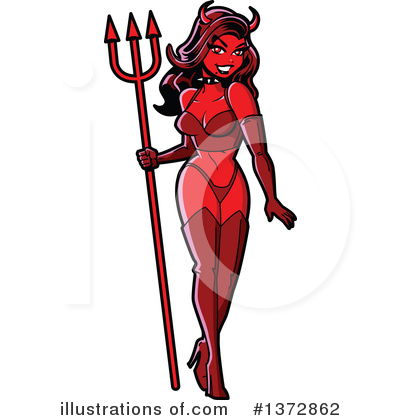 She Devil Clipart #1372862 by Clip Art Mascots