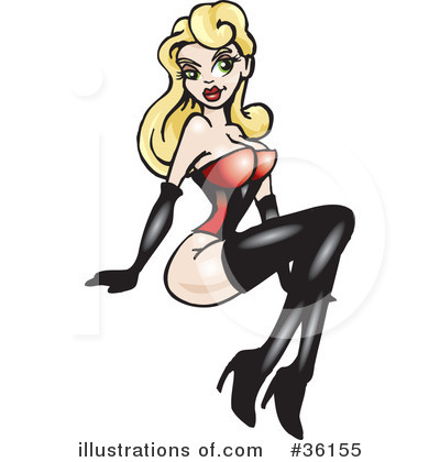 Royalty-Free (RF) Pinup Clipart Illustration by Dennis Holmes Designs - Stock Sample #36155