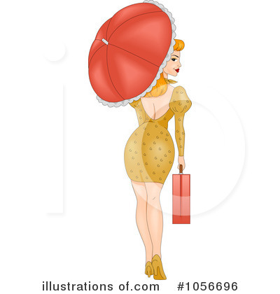 Royalty-Free (RF) Pinup Woman Clipart Illustration by BNP Design Studio - Stock Sample #1056696