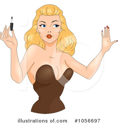 Royalty-Free (RF) Pinup Woman Clipart Illustration by BNP Design Studio - Stock Sample #1056697