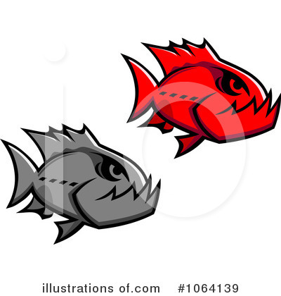 Royalty-Free (RF) Piranha Clipart Illustration by Vector Tradition SM - Stock Sample #1064139