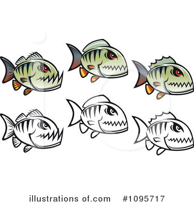 Royalty-Free (RF) Piranha Clipart Illustration by Vector Tradition SM - Stock Sample #1095717
